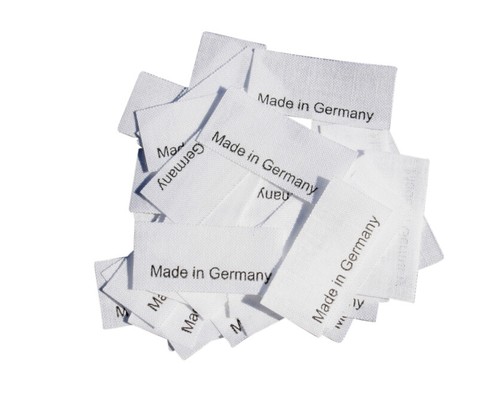 Textiletiketten made in - 50,