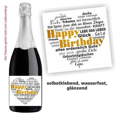 Aufkleber flaschenetikett sekt - flaschenetikett,