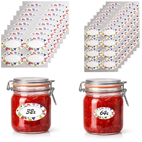 96x marmeladen etiketten - etiketten, –