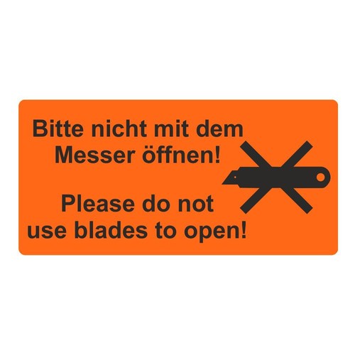 Versandetiketten/Warnaufkleber