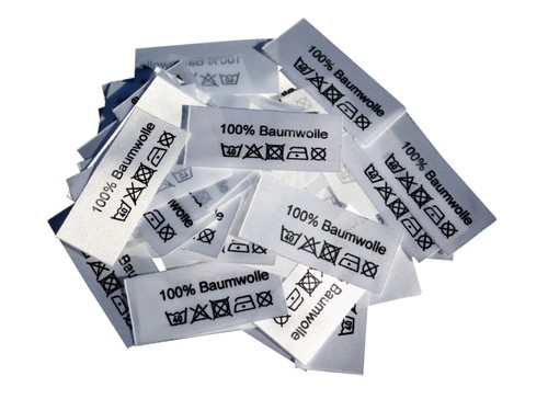 Textiletiketten 100 - 50, %