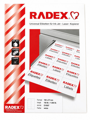 Radex universal etiketten - universal,