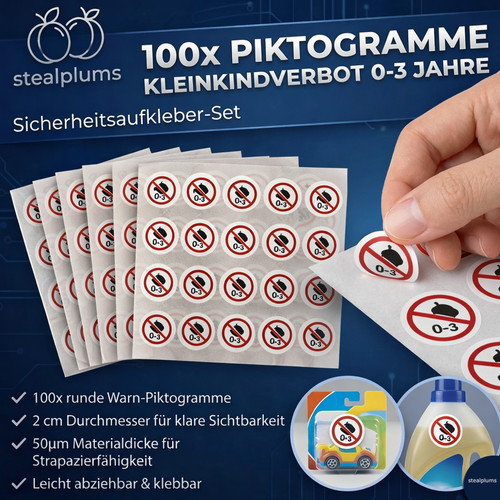 100x warnaufkleber jahre - 100x, 0-3