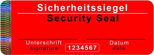 Sicherheitsetiketten mit