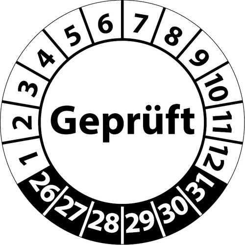 Prüfplakette geprüft - prüfplakette,